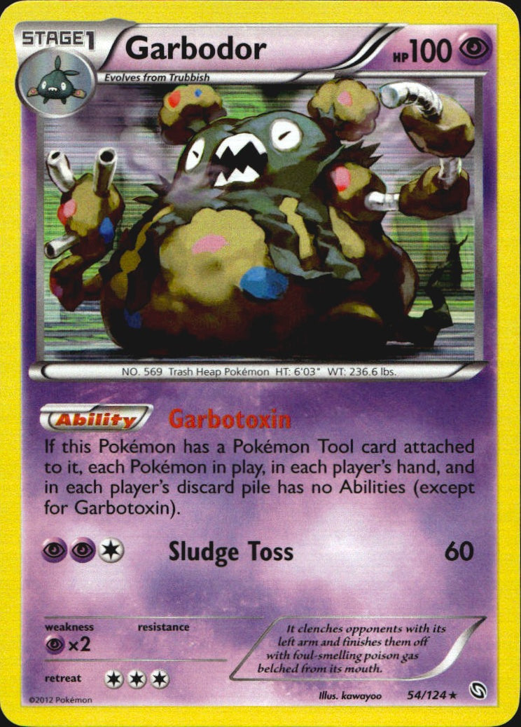 Garbodor 54/124 Holo Rare Dragons Exalted Pokemon Near Mint