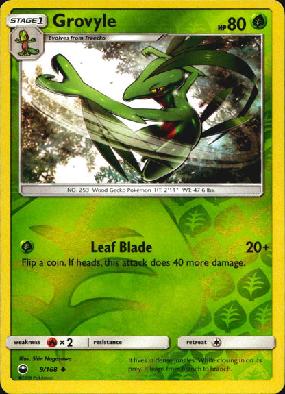 Grovyle 9/168 Uncommon Celestial Storm Pokemon Reverse Holo Near Mint