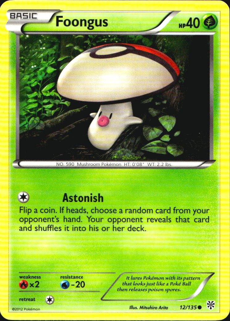 Foongus 12/135 Common Plasma Storm Pokemon Near Mint