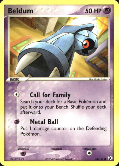 Beldum 54/101 Common Hidden Legends Pokemon Near Mint
