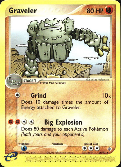 Graveler 29/97 Uncommon Dragon Pokemon Near Mint