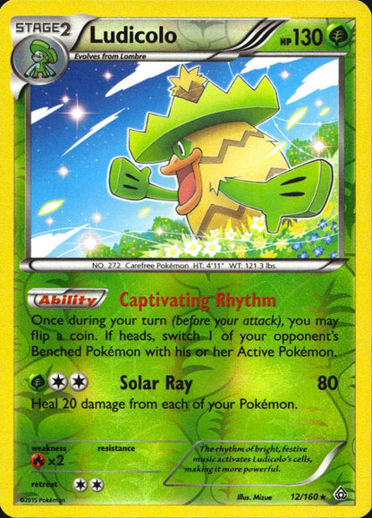 Ludicolo 12/160 Primal Clash Pokemon Reverse Holo Near Mint