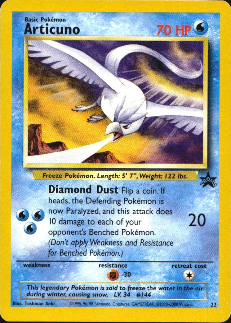 Articuno 22 Promo Wizards Black Star Promos Pokemon Near Mint