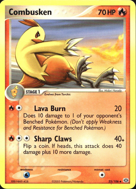 Combusken 25/106 Uncommon Emerald Pokemon Near Mint