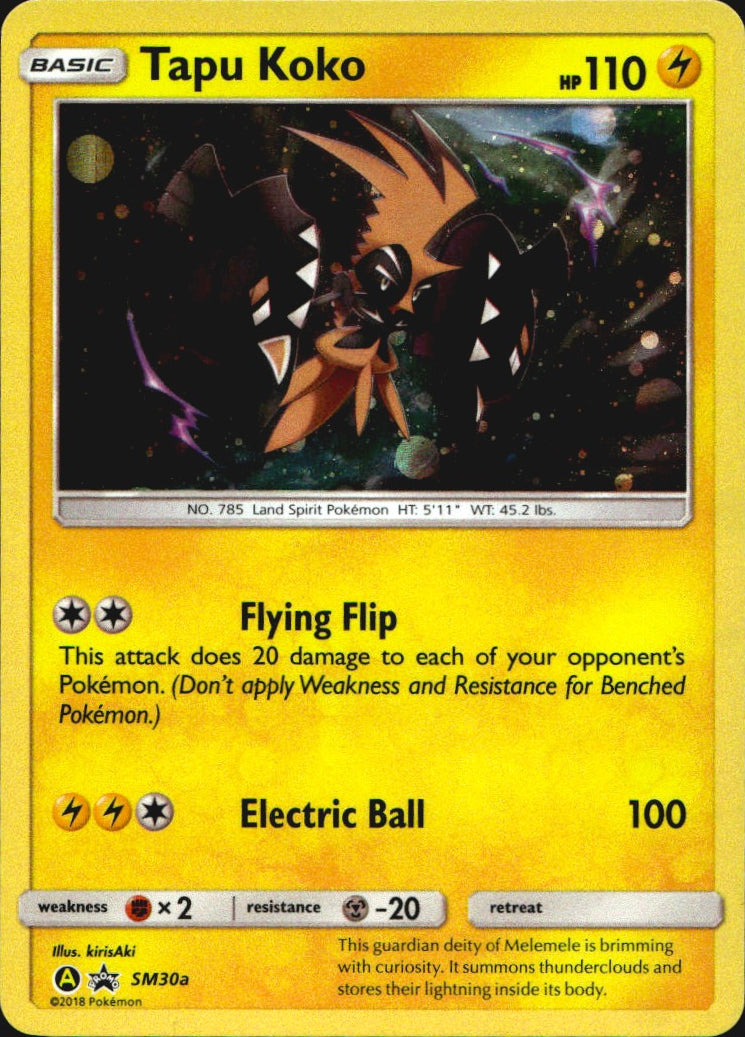 Tapu Koko SM30A Promo SM Black Star Promos Pokemon Near Mint
