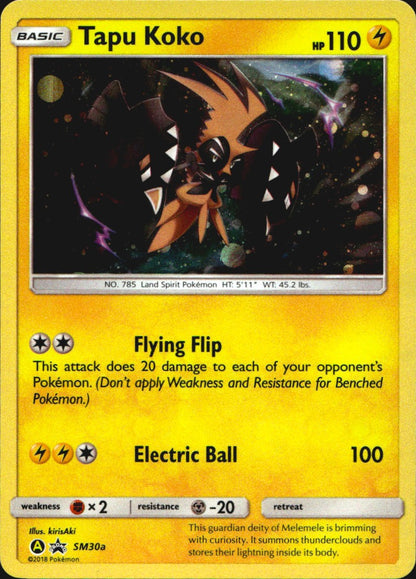 Tapu Koko SM30A Promo SM Black Star Promos Pokemon Near Mint