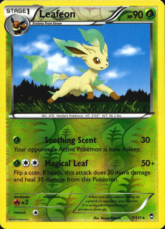 Leafeon 7/111 Rare Furious Fists Pokemon Reverse Holo Near Mint