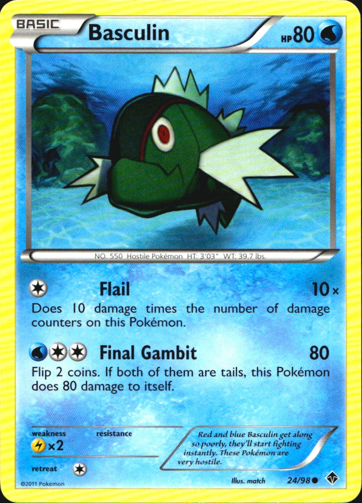 Basculin 24/98 Common Emerging Powers Pokemon Near Mint