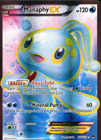 Manaphy EX 116/122 Rare Ultra BREAKpoint Pokemon Near Mint