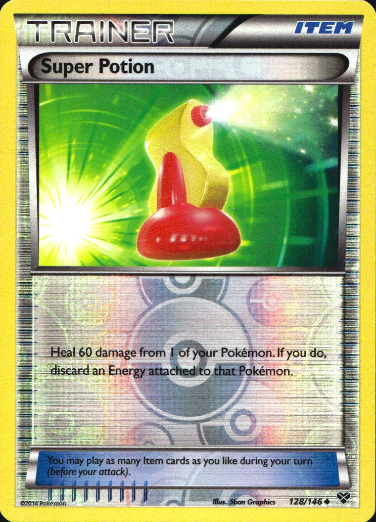 Super Potion 128/146 Uncommon XY Pokemon Reverse Holo Near Mint