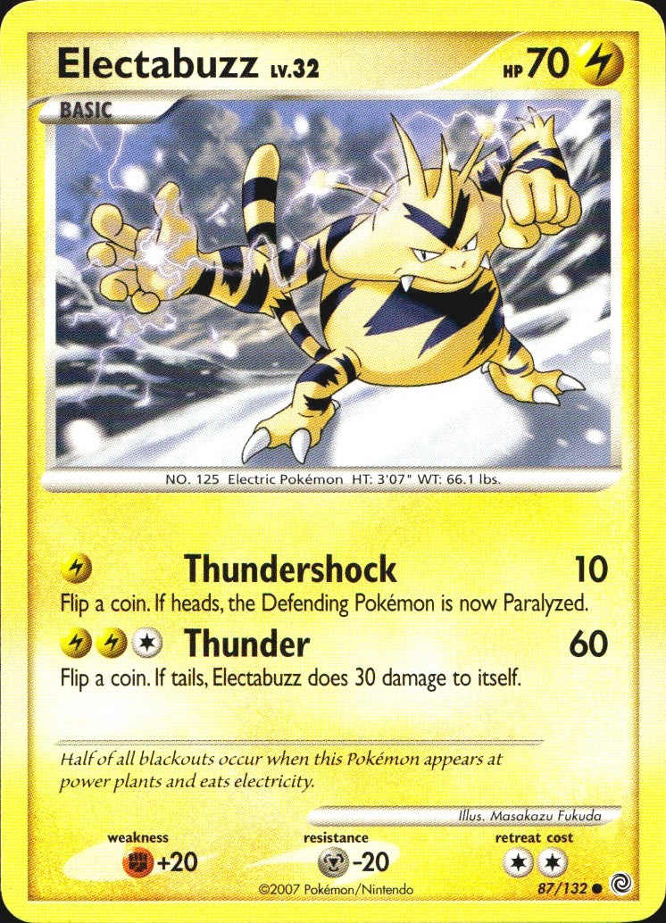 Electabuzz 87/132 Common Secret Wonders Pokemon Near Mint