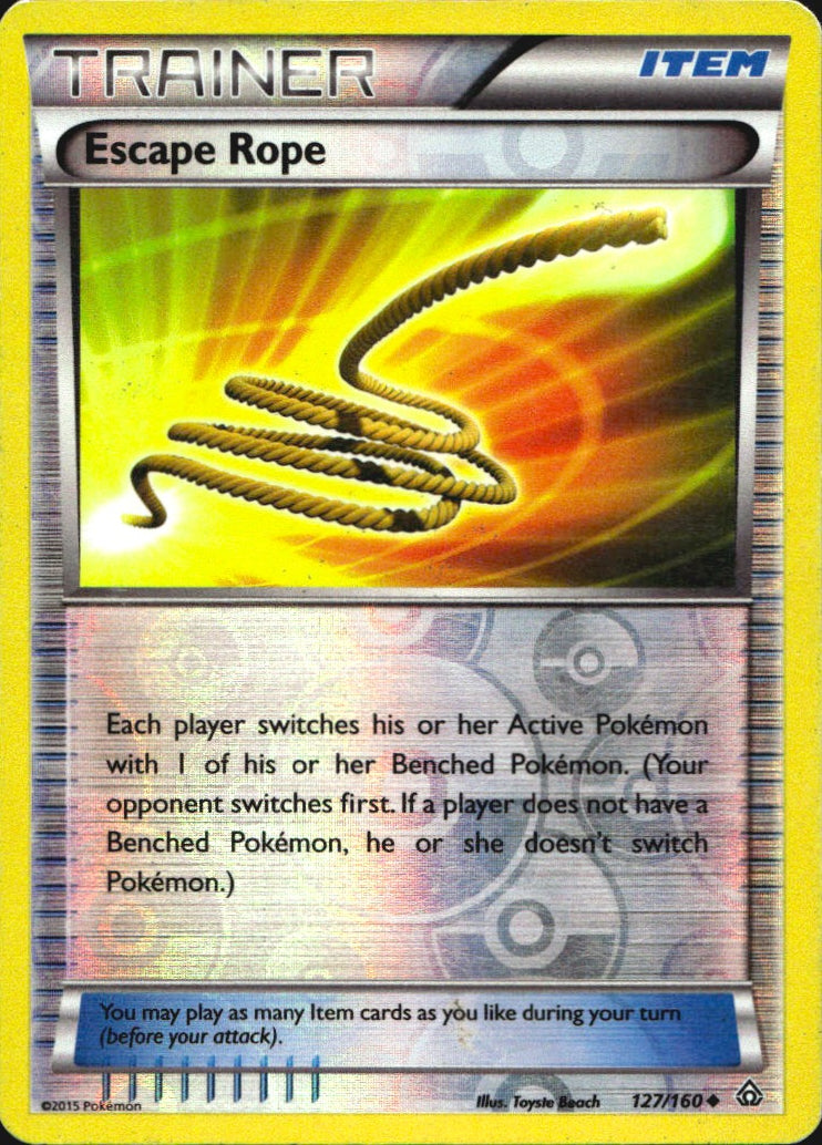 Escape Rope 127/160 Uncommon Primal Clash Pokemon Reverse Holo Near Mint