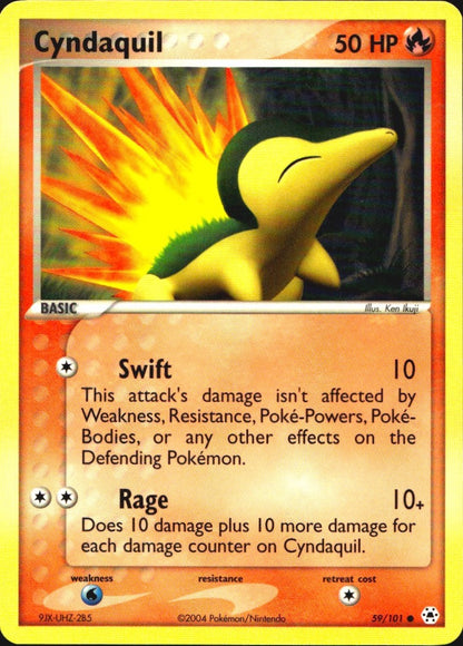 Cyndaquil 59/101 Common Hidden Legends Pokemon Near Mint
