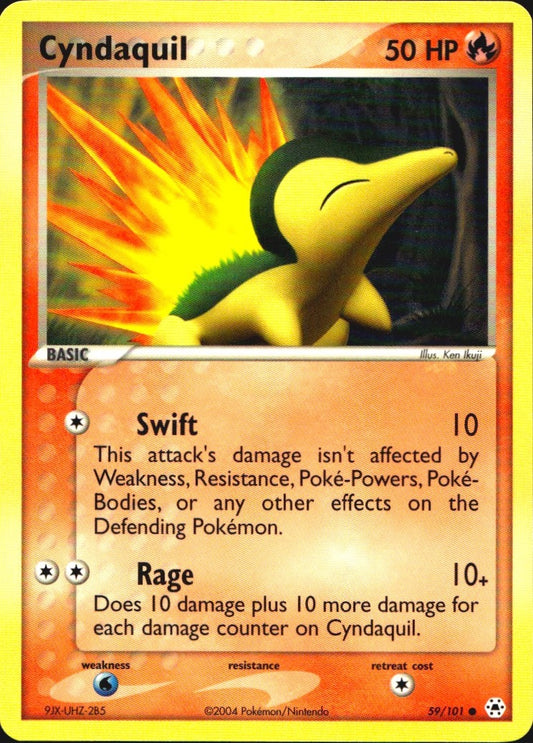 Cyndaquil 59/101 Common Hidden Legends Pokemon Near Mint