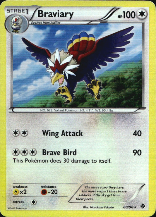 Braviary 88/98 Holo Rare Emerging Powers Pokemon Near Mint