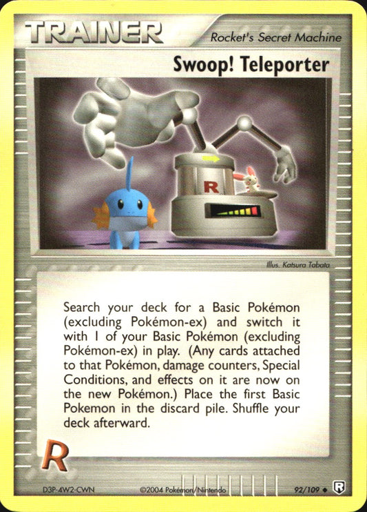 Swoop! Teleporter 92/109 Uncommon Team Rocket Returns Pokemon Near Mint