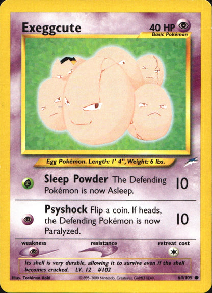 Exeggcute 64/105 Common Neo Destiny Pokemon Near Mint
