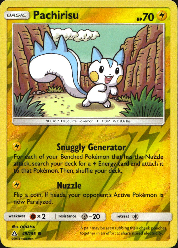 Pachirisu 49/156 Common Ultra Prism Pokemon Reverse Holo Near Mint
