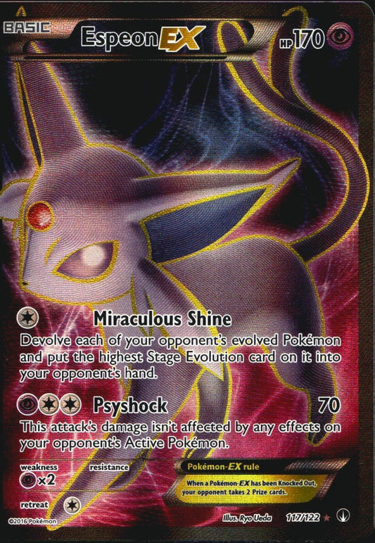 Espeon EX 117/122 Rare Ultra BREAKpoint Pokemon Near Mint