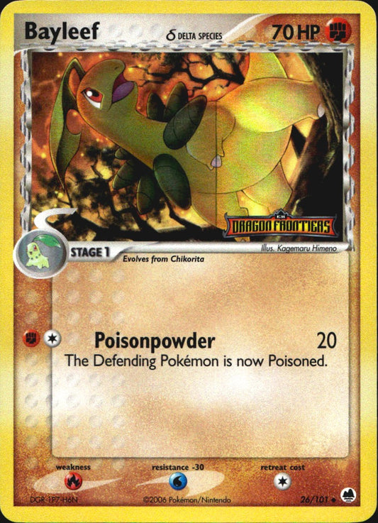 Bayleef 26/101 Uncommon Dragon Frontiers Pokemon Reverse Holo Near Mint