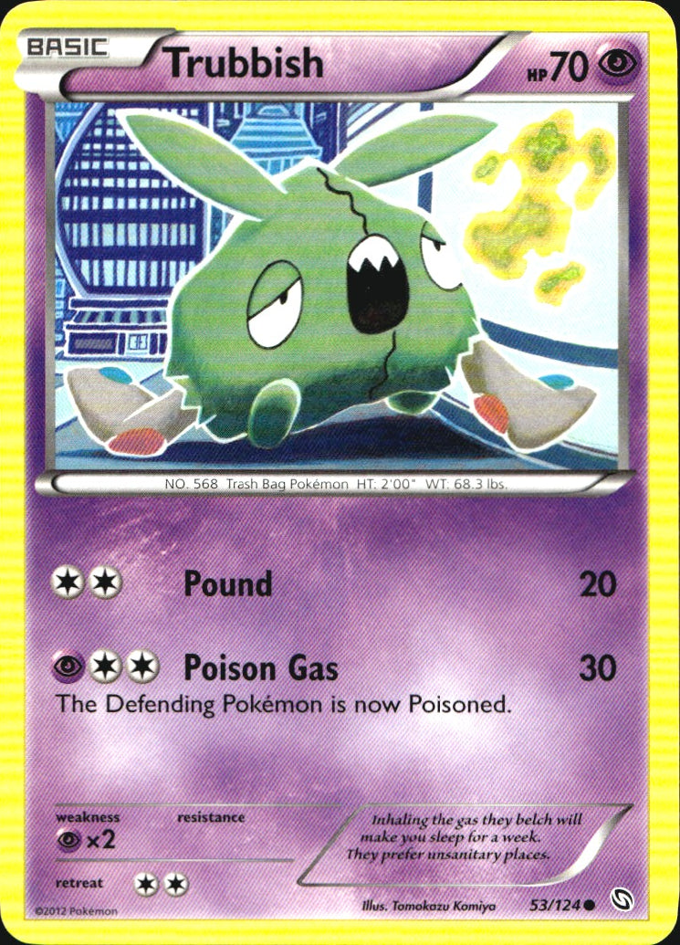 Trubbish 53/124 Common Dragons Exalted Pokemon Near Mint