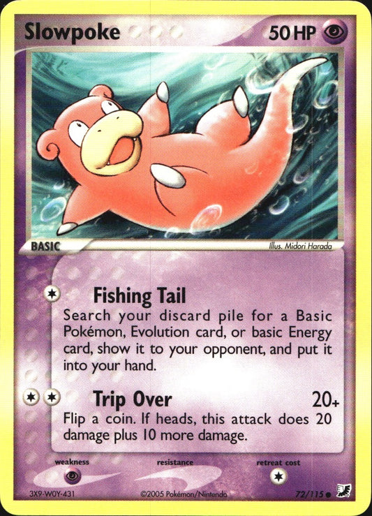Slowpoke 72/115 Common Unseen Forces Pokemon Near Mint