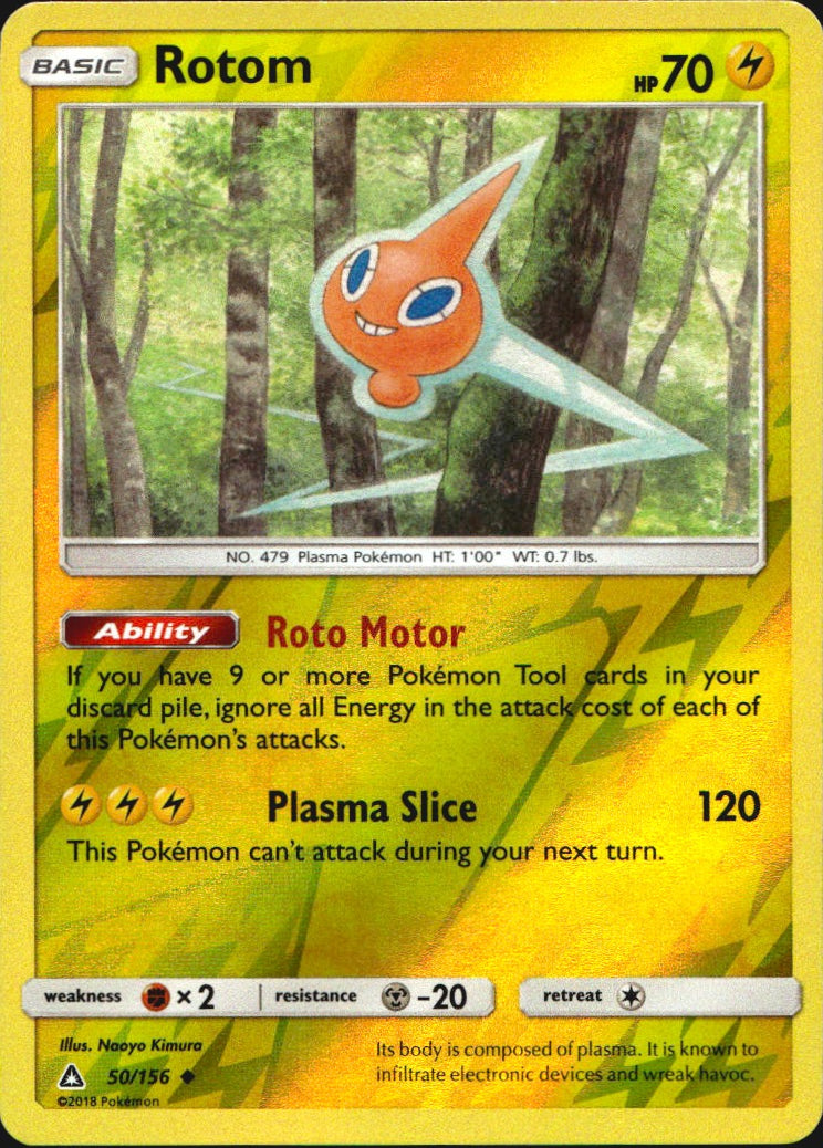 Rotom 50/156 Uncommon Ultra Prism Pokemon Reverse Holo Near Mint