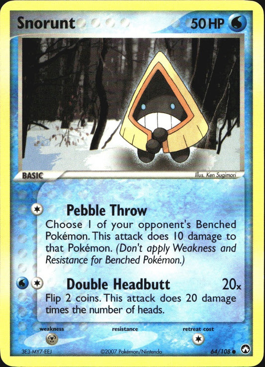Snorunt 64/108 Common Power Keepers Pokemon Near Mint