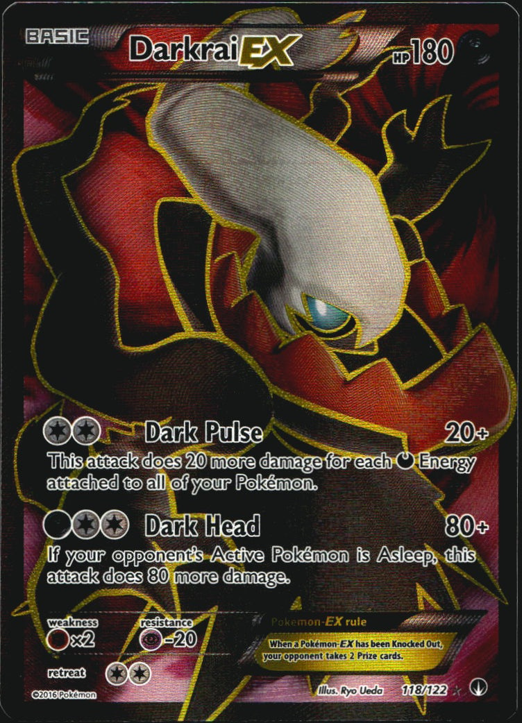 Darkrai EX 118/122 Rare Ultra BREAKpoint Pokemon Near Mint