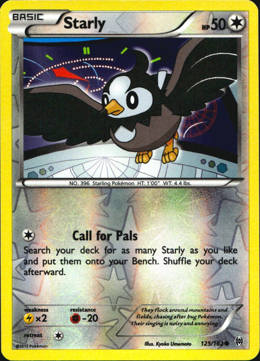 Starly 125/162 Common BREAKthrough Pokemon Reverse Holo Near Mint