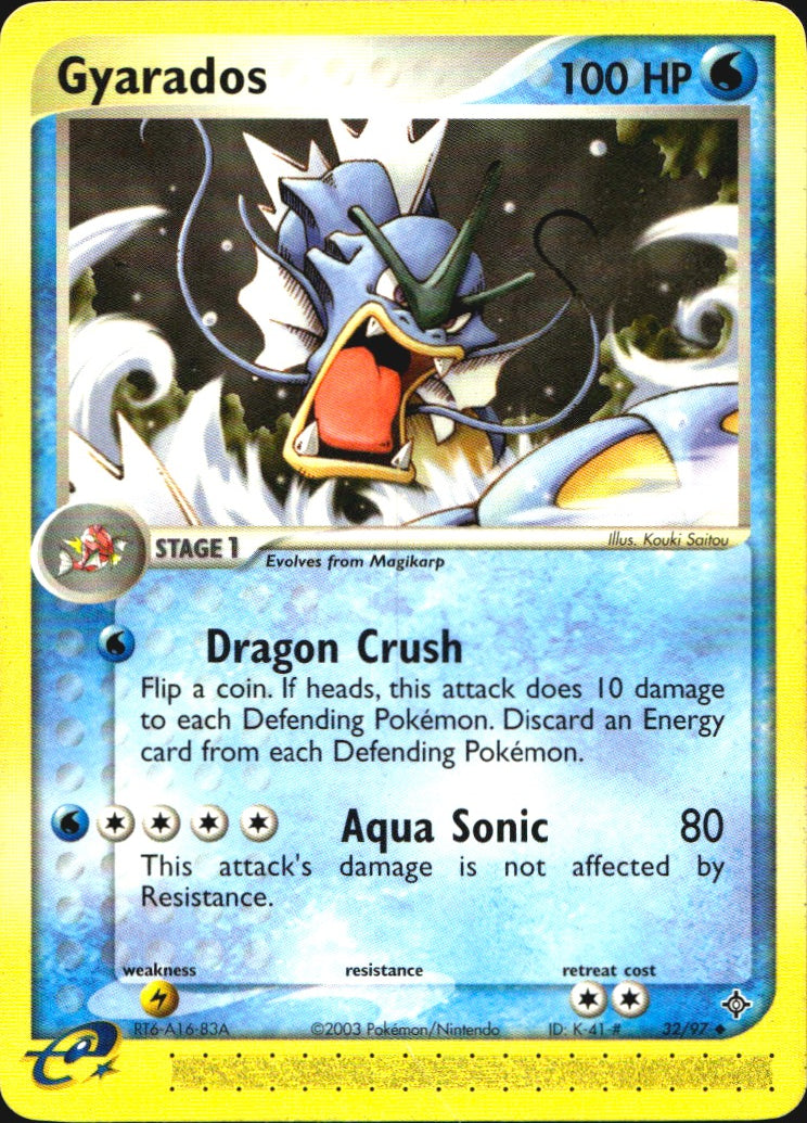 Gyarados 32/97 Uncommon Dragon Pokemon Near Mint