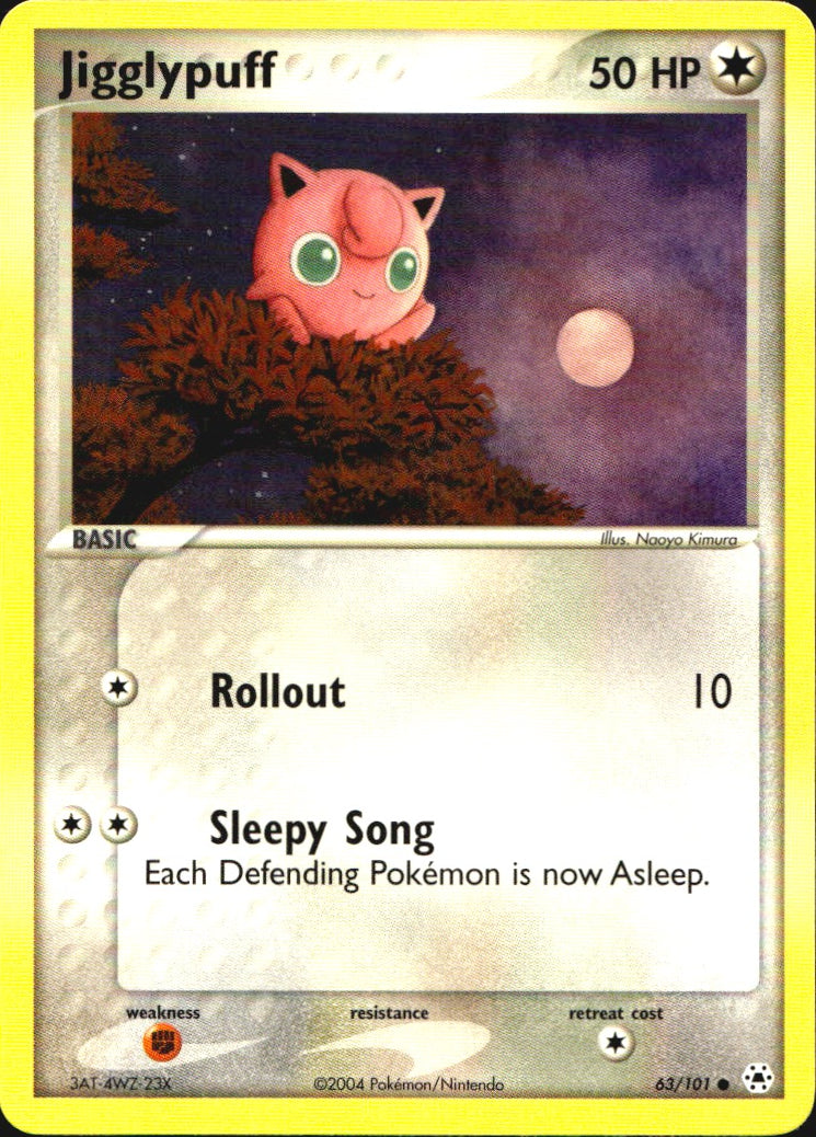 Jigglypuff 63/101 Common Hidden Legends Pokemon Near Mint