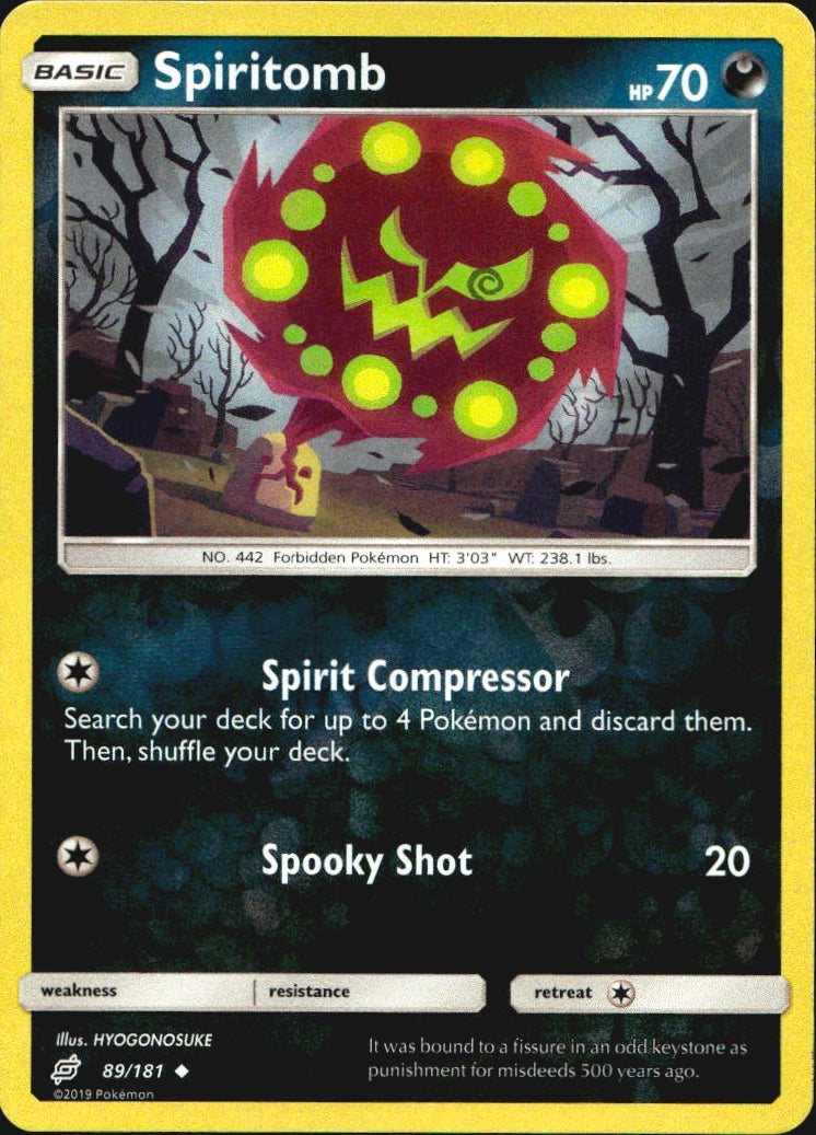 Spiritomb 89/181 Uncommon Team Up Pokemon Reverse Holo Near Mint