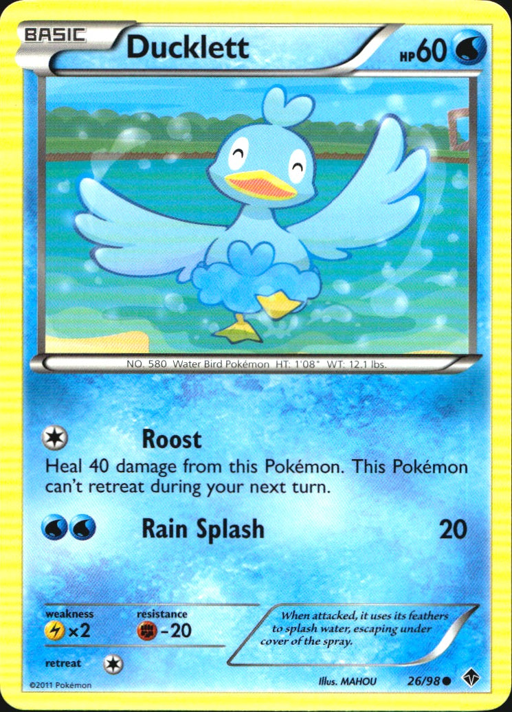 Ducklett 26/98 Common Emerging Powers Pokemon Near Mint