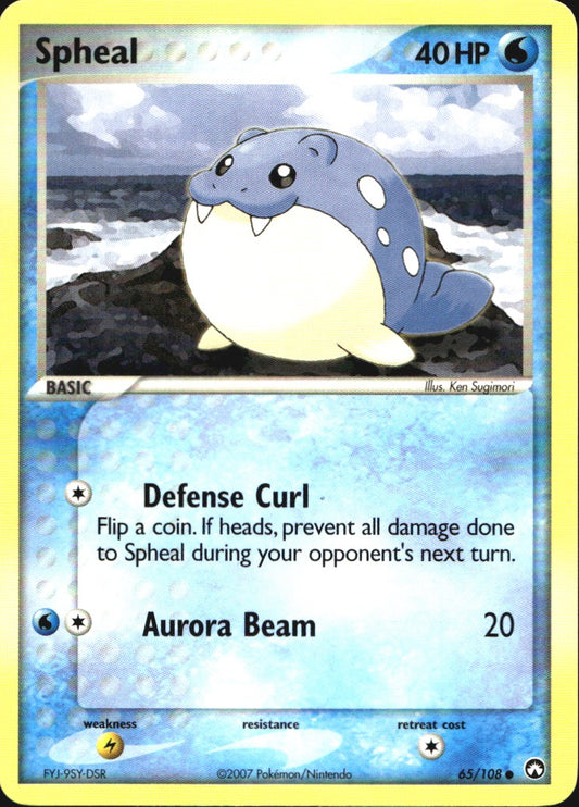Spheal 65/108 Common Power Keepers Pokemon Near Mint