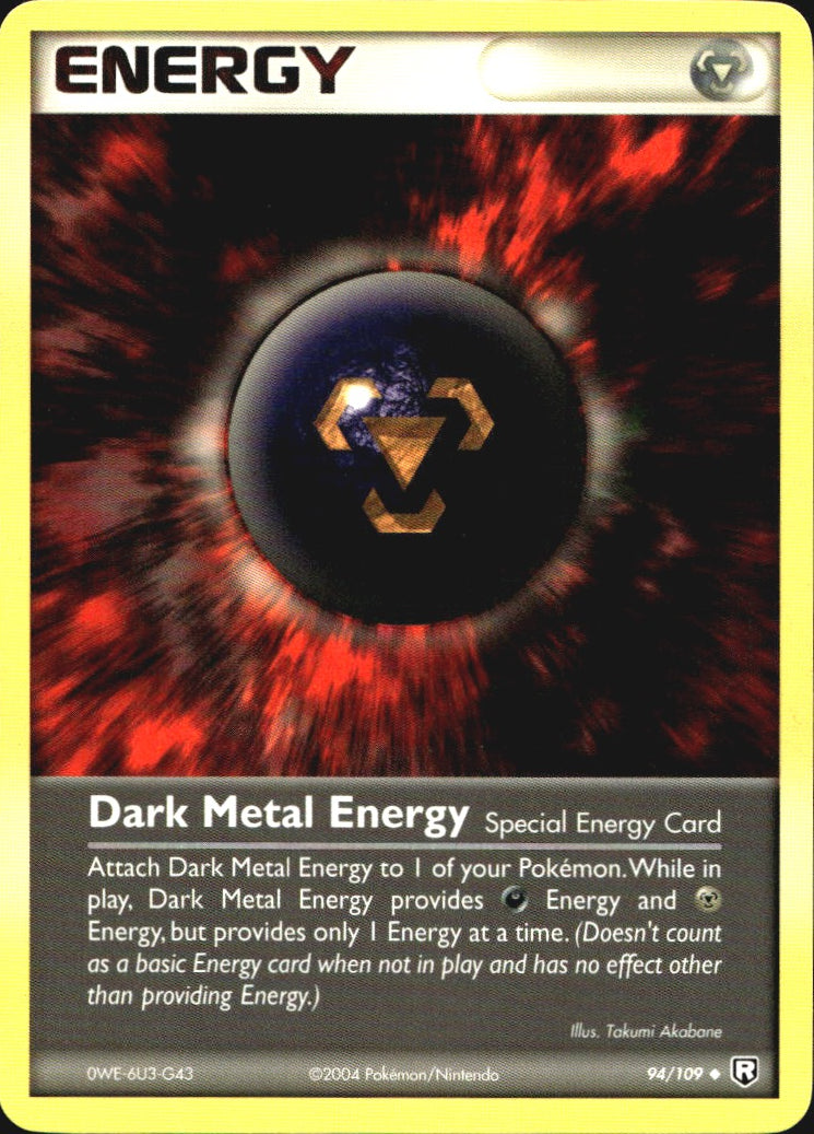 Dark Metal Energy 94/109 Uncommon Team Rocket Returns Pokemon Near Mint
