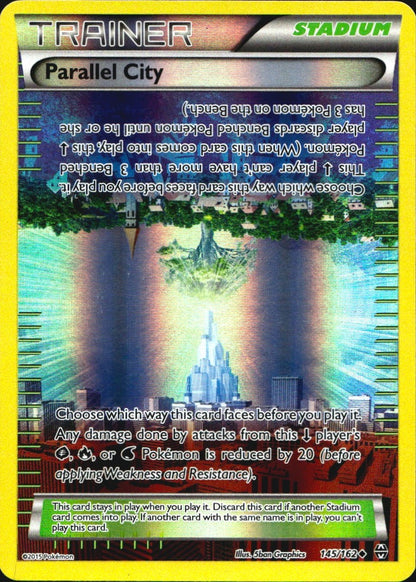 Parallel City 145/162 Uncommon BREAKthrough Pokemon Reverse Holo Near Mint