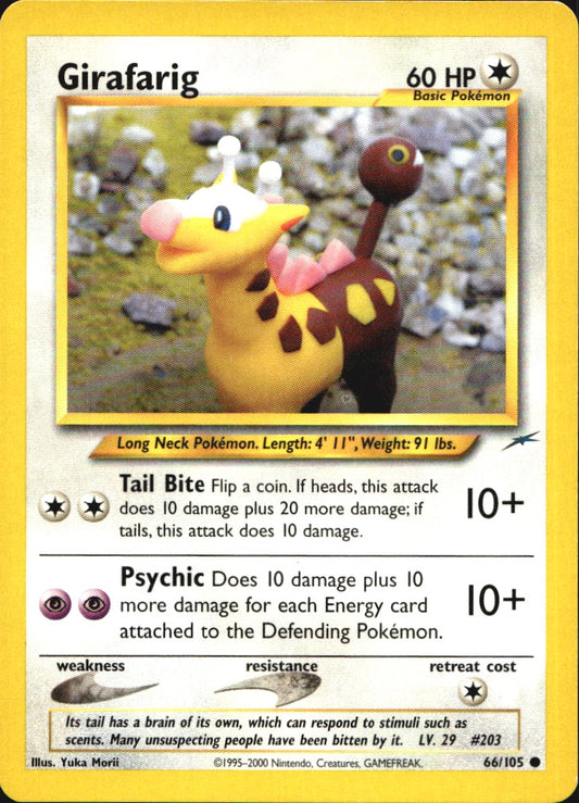 Girafarig 66/105 Common Neo Destiny Pokemon Near Mint