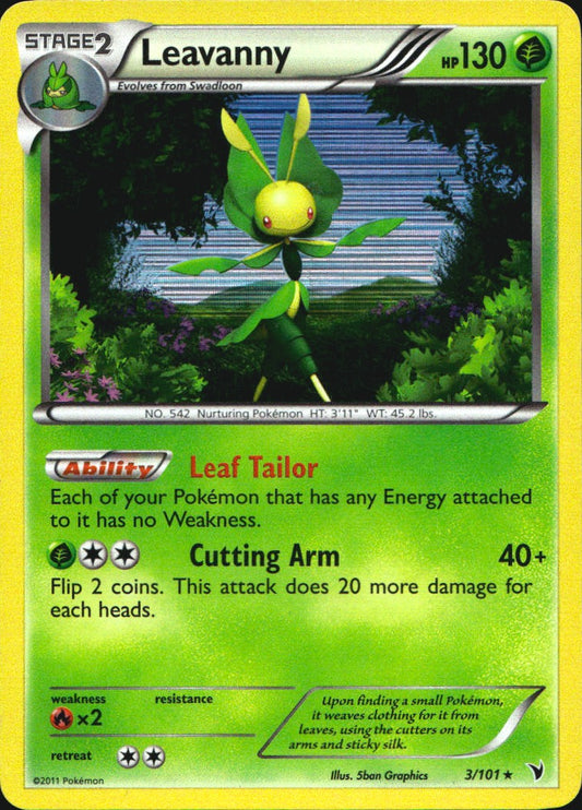 Leavanny 3/101 Holo Rare Noble Victories Pokemon Near Mint