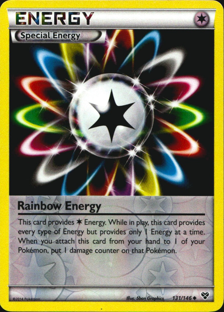 Rainbow Energy 131/146 Uncommon XY Pokemon Reverse Holo Near Mint