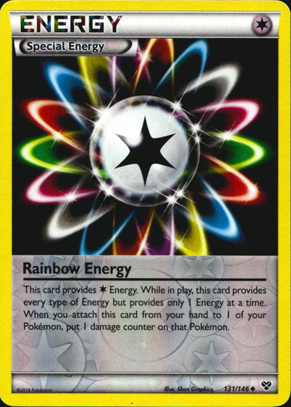 Rainbow Energy 131/146 Uncommon XY Pokemon Reverse Holo Near Mint