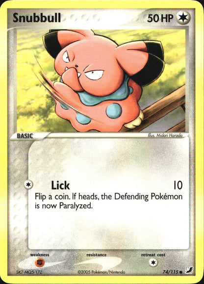 Snubbull 74/115 Common Unseen Forces Pokemon Near Mint