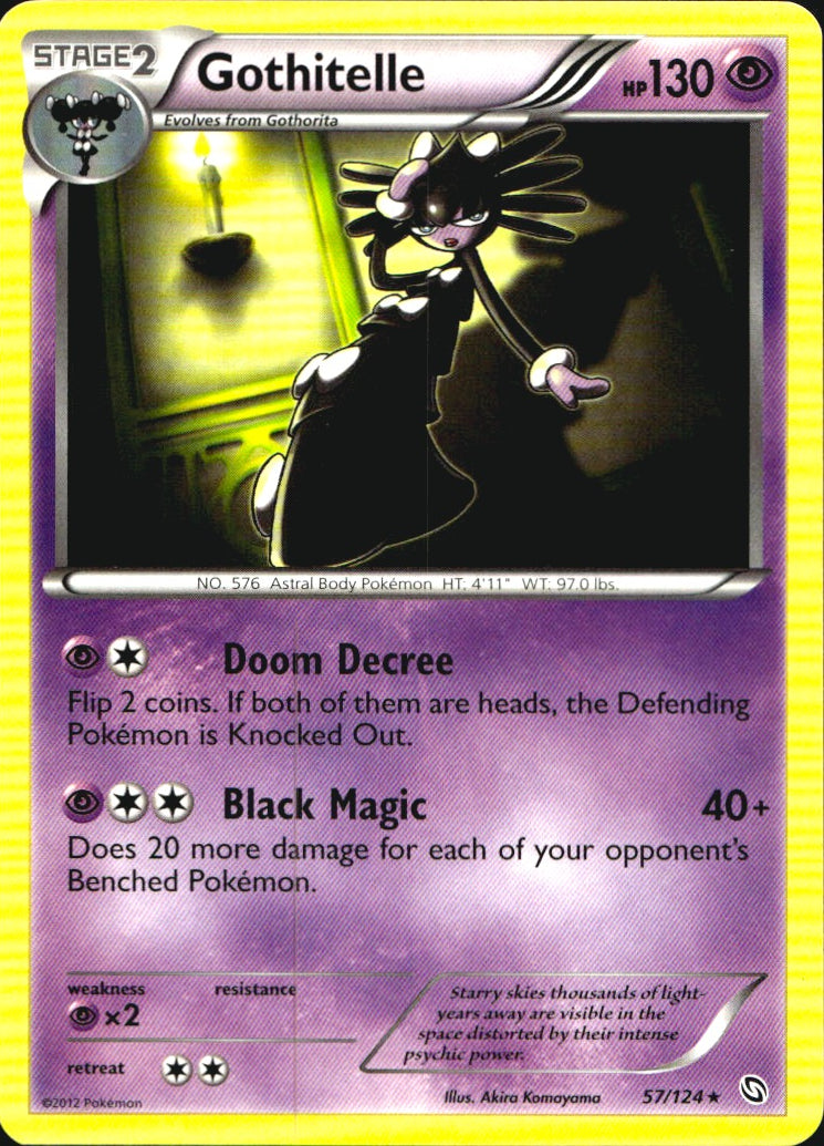 Gothitelle 57/124 Rare Dragons Exalted Pokemon Near Mint