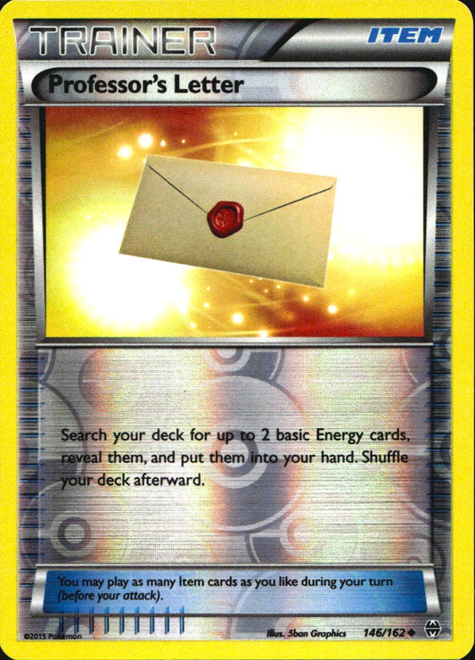 Professor's Letter 146/162 Uncommon BREAKthrough Pokemon Reverse Holo Near Mint
