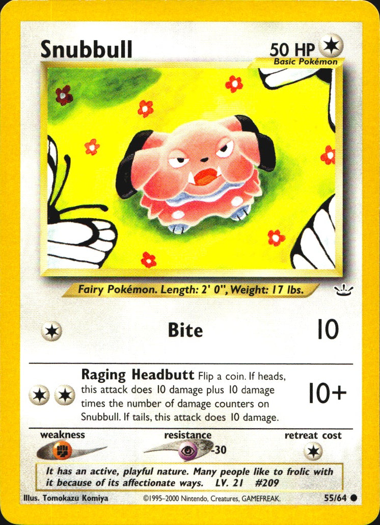 Snubbull 55/64 Common Neo Revelation Pokemon Near Mint