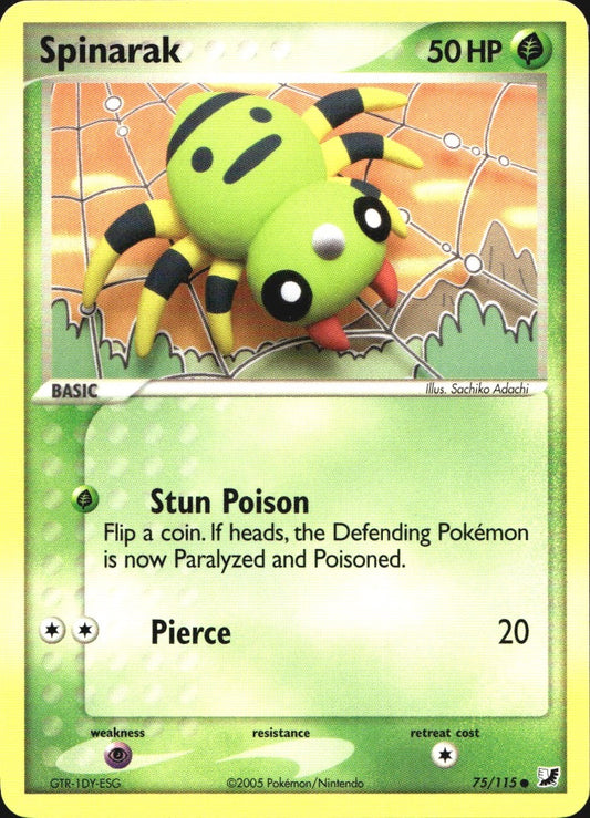 Spinarak 75/115 Common Unseen Forces Pokemon Near Mint