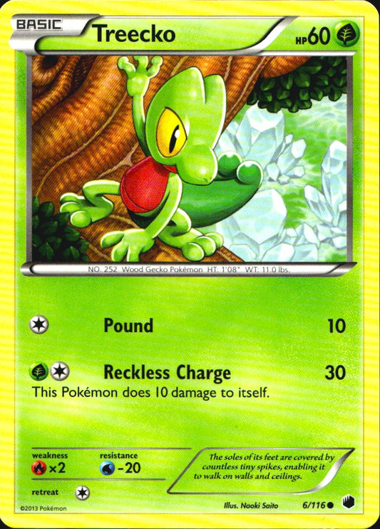 Treecko 6/116 Common Plasma Freeze Pokemon Near Mint