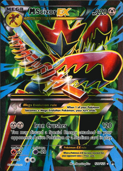 M Scizor EX 120/122 Rare Ultra BREAKpoint Pokemon Near Mint