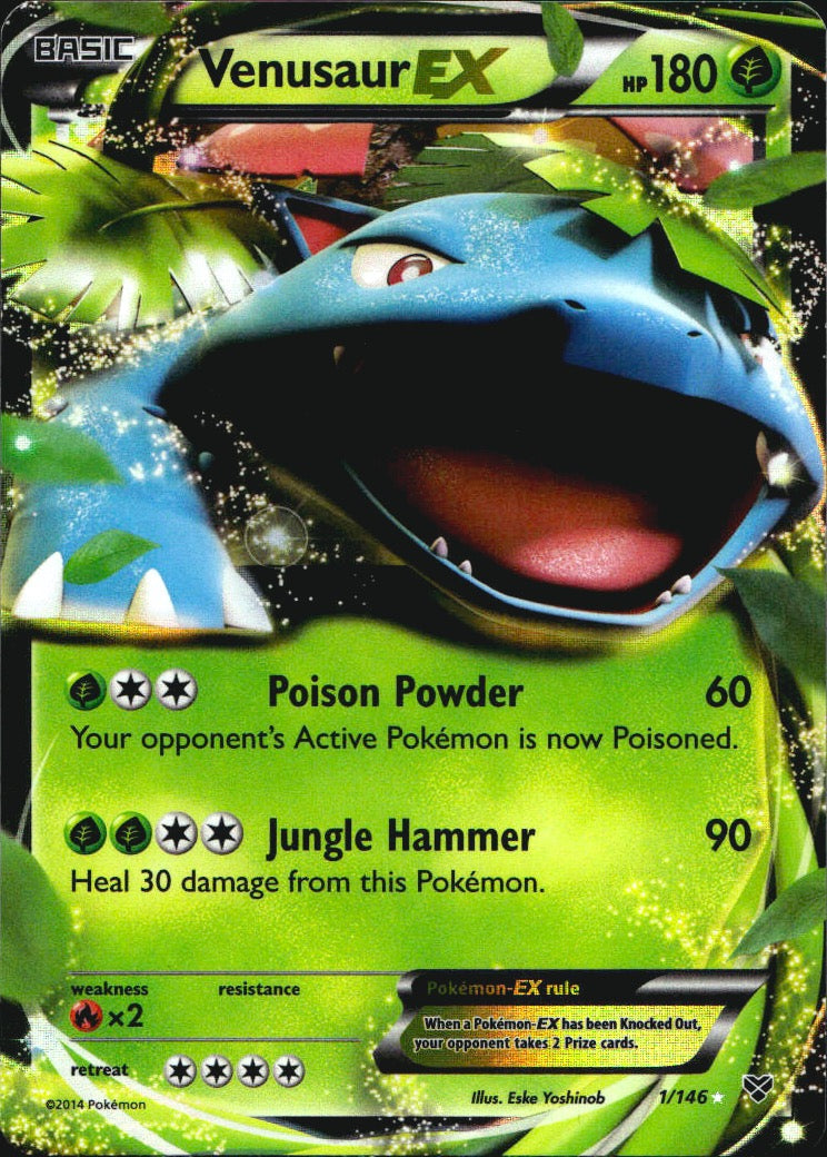 Venusaur EX 1/146 Holo Rare EX XY Pokemon Near Mint