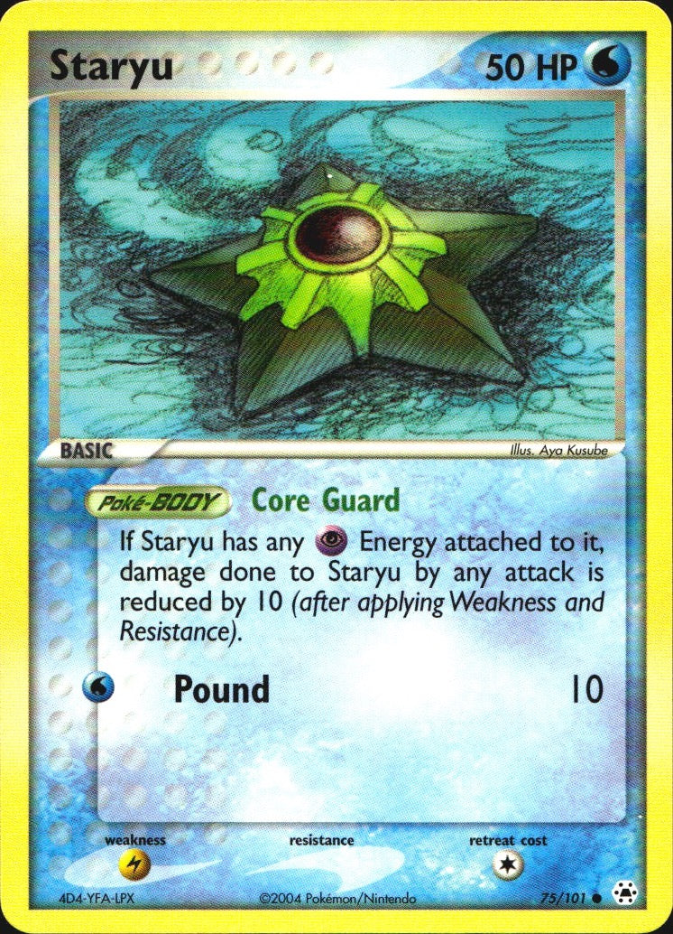 Staryu 75/101 Common Hidden Legends Pokemon Near Mint